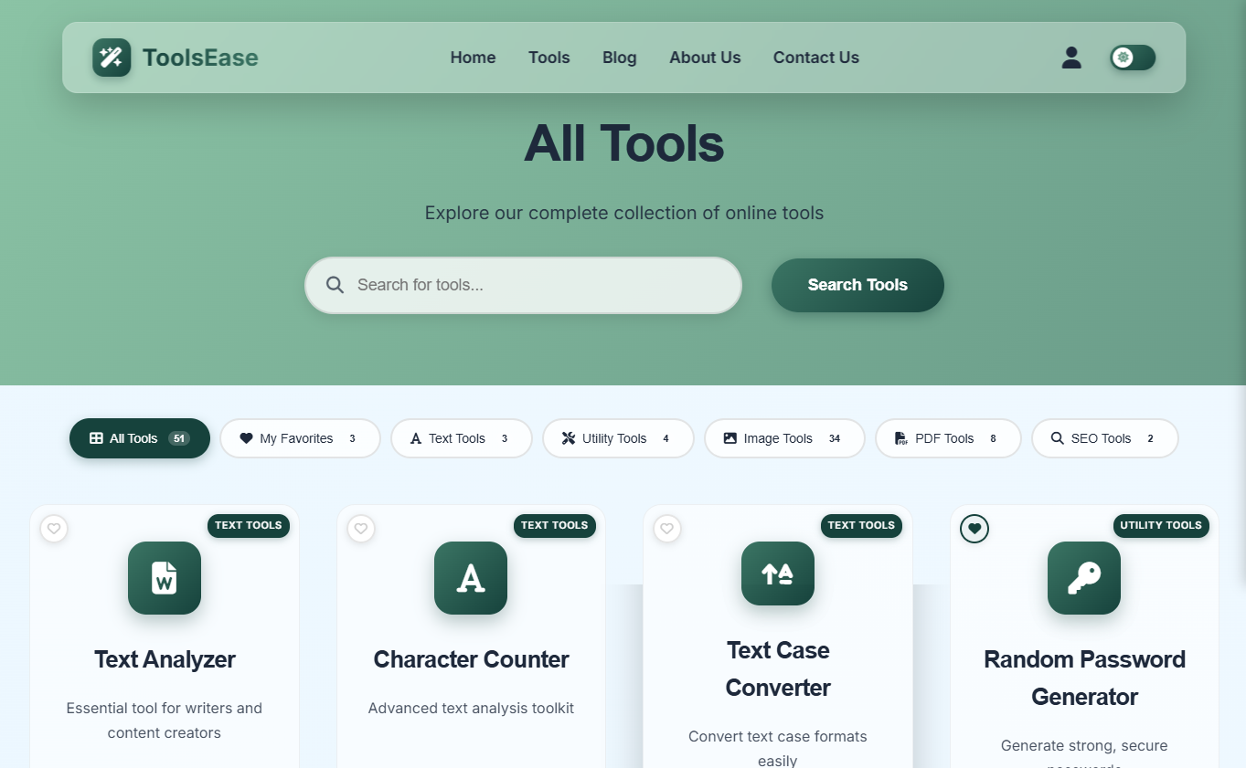 Preview of all tools on SITE_NAME